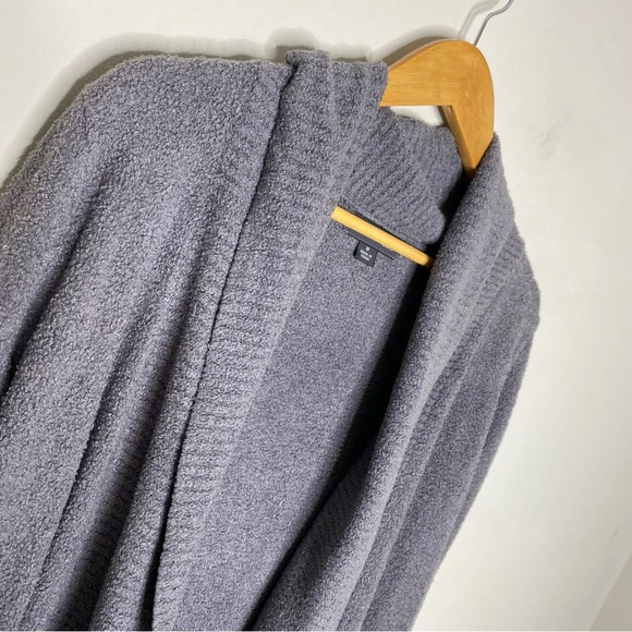 Barefoot Dreams Gray CozyChic Lite Knit Circle Cardi Cardigan Sweater Medium - Picture 4 of 12